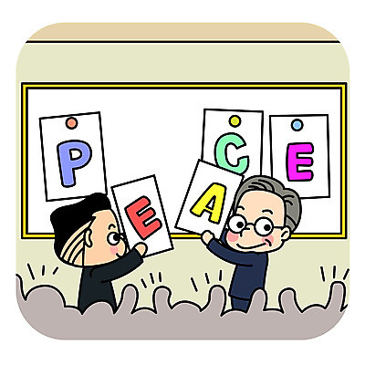 남자 일러스트 여러명 상반신 성인 평화 기쁨 군중 사회이슈 대통령 정상회담 통일 남북회담 국내일러스트 AI파일 감정 다수 컨셉 회의 사람 경제 파일형식 벡터