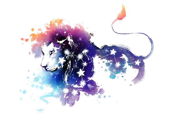 PSD 별 일러스트 캘리그라피 붓터치 사람없음 별자리 번짐 사자자리 국내일러스트 자연요소 파일형식 효과