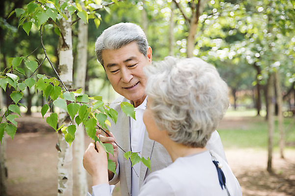포토 JPG 주간 응시 여자 노년 남자 미소 사람 상반신 야외 두명 앞모습 옆모습 실버라이프 노부부 한국인 나뭇가지 잡기 60대 숲속 70대 남이섬 노인만 국내포토 자연요소 나무 라이프스타일 부부 시선 뷰포인트 섬 모션 표정 동양인 성인 숲 강원도 성인만 파일형식