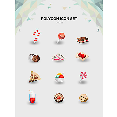 아이콘 음식 아이스크림 막대사탕 사람없음 세트 쿠키 초콜릿 주스 와플 초코쿠키 크림비스켓 폴리곤 2D아이콘 AI파일 음료 디저트 사탕 파일형식 벡터