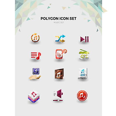 아이콘 화살표 음악 음표 사람없음 세트 음반 볼륨 악보 음원 폴리곤 플레이 2D아이콘 AI파일 기호 문화예술 파일형식 벡터