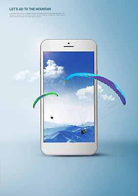 전신 PSD 구름 편집이미지 여행 하늘 산 사람 20대 성인 두명 스마트폰 비행 패러글라이딩 이미지편집 자연요소 스포츠 청년 핸드폰 스마트기기 파일형식