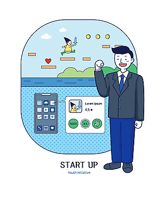 전신 남자 일러스트 한명 미소 사람 정장 성인 스마트폰 점프 파이팅 하트 비즈니스맨 어플리케이션 제조 창업 아이템 게임캐릭터 국내일러스트 일러캐릭터 AI파일 모양 캐릭터 1 옷 비즈니스 모션 표정 핸드폰 스마트기기 직장인 자영업 파일형식 벡터