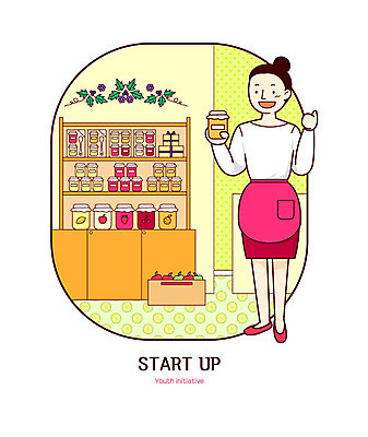 전신 여자 일러스트 포장 한명 미소 들기 사람 성인 선물상자 세트 상자 앞치마 제조 사과 진열장 창업 딸기잼 과일잼 레몬잼 사과잼 핸드메이드 국내일러스트 AI파일 1 과일 모션 표정 선물 잼 자영업 파일형식 벡터