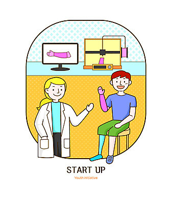 전신 여자 남자 의자 일러스트 미소 사람 앉기 상반신 성인 두명 모니터 기계 의사 의사가운 제조 창업 의수 의료로봇 국내일러스트 AI파일 가구 의학 모션 표정 컴퓨터 의료진 가운 로봇 자영업 파일형식 벡터