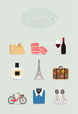 옷 패션 여행 운동화 일러스트 치즈 사람없음 여름 세트 와인 캐리어 자전거 프랑스 에펠탑 향수 마카롱 국내일러스트 AI파일 계절 유럽 신발 디저트 유제품 주류 여행가방 바이크 화장품 파리 랜드마크 파일형식 벡터