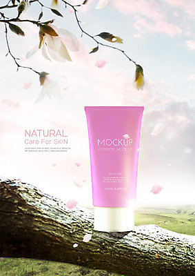 PSD 구름 편집이미지 꽃잎 하늘 잔디 초원 사람없음 뷰티 화장품 나무기둥 목련 이미지편집 자연요소 식물 꽃 파일형식