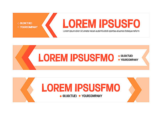 템플릿 배너템플릿 가로배너 사각프레임 사람없음 주황색 현수막 그라데이션 배너세트 AI파일 배너 컬러 프레임 가로 세트 사각형 파일형식 벡터