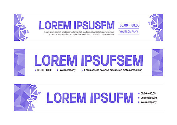 템플릿 배너템플릿 가로배너 사각프레임 사람없음 보라색 현수막 삼각형 입체 배너세트 AI파일 도형 배너 컬러 프레임 가로 세트 사각형 파일형식 벡터