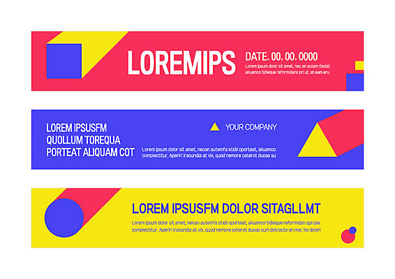 도형 템플릿 배너템플릿 가로배너 사각프레임 사람없음 빨간색 파란색 노란색 사각형 현수막 원형 삼각형 배너세트 AI파일 배너 컬러 프레임 가로 세트 파일형식 벡터