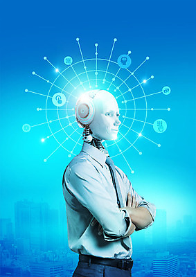 PSD 편집이미지 와이셔츠 버튼 넥타이 빌딩 사람없음 3D 팔짱 도시 비즈니스맨 네트워크 로봇 시스템 휴머노이드 4차산업 AI_인공지능 이미지편집 편집3D 잡화 남자 산업 셔츠 비즈니스 모션 건물 직장인 디지털합성 파일형식