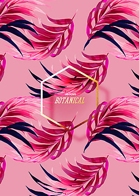 PSD 식물 잎 패턴 일러스트 날리기 바람 나뭇잎 사람없음 빨간색 네온 육각형 야자수잎 식물패턴 네온아트 보테니컬아트 국내일러스트 자연요소 도형 컬러 무늬 모션 날씨 파일형식