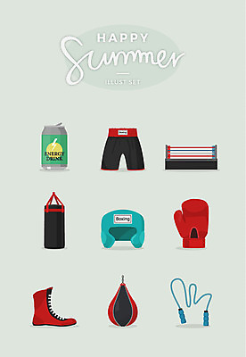 음료 일러스트 사람없음 여름 세트 에너지 권투장 권투글러브 줄넘기 권투헬멧 복싱화 펀치볼 국내일러스트 AI파일 계절 스포츠시설 운동 운동기구 글러브 헬멧 권투용품 파일형식 벡터