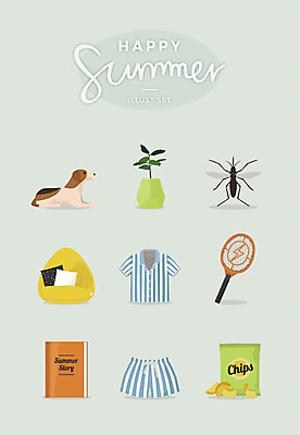 화분 쿠션 일러스트 반바지 방석 사람없음 책 여름 세트 과자 잠옷 강아지 모기 국내일러스트 AI파일 옷 계절 바지 디저트 반려동물 개 해충 파일형식 벡터