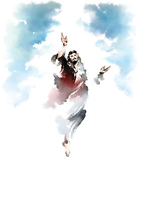 PSD 구름 기독교 일러스트 캘리그라피 하늘 붓터치 사람없음 손들기 예수 번짐 부활 국내일러스트 자연요소 종교 모션 신_종교 파일형식 효과