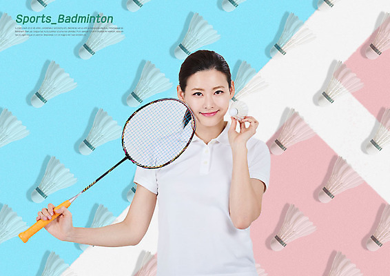 PSD 편집이미지 응시 여자 스포츠 한명 미소 들기 사람 상반신 성인 30대 운동복 운동 여러개 한국인 배드민턴라켓 셔틀콕 배드민턴 성인여자한명만 이미지편집 1 시선 옷 스포츠용품 다수 모션 표정 건강 동양인 장년 구기 라켓 여자한명만 성인여자만 파일형식