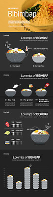 채소 일러스트 밥 그래프 사람없음 인포그래픽 양념 계란프라이 슬라이스 비빔밥 밥그릇 돌솥비빔밥 국내일러스트 AI파일 그릇 한식 음식 계란요리 파일형식 벡터
