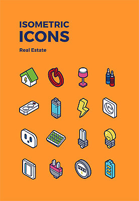 아이콘 전구 부동산 전등 주택 사람없음 콘센트 플러그 전기에너지 건전지 입체 백열등 계량기 아이소메트릭 번개모양 전원스위치 2D아이콘 AI파일 모양 조명 건물 에너지 재산 번개 파일형식 벡터