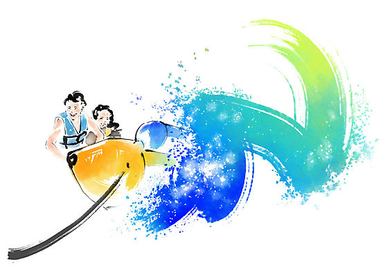 PSD 여자 남자 일러스트 캘리그라피 붓터치 미소 사람 상반신 성인 두명 여름 물보라 번짐 카약 구명조끼 패들 국내일러스트 계절 표정 물 수상스포츠 노_배의노 구조용품 파일형식 효과