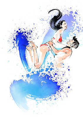 전신 PSD 커플 여자 남자 일러스트 캘리그라피 안기 붓터치 미소 사람 상반신 성인 두명 여름 비키니 즐거움 물보라 번짐 국내일러스트 계절 수영복 감정 관계 모션 표정 물 파일형식 효과