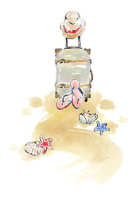 PSD 일러스트 캘리그라피 붓터치 불가사리 슬리퍼 해변 사람없음 여름 모래사장 캐리어 조개껍데기 소라 번짐 챙모자 국내일러스트 모자_잡화 계절 바다 신발 조개 어패류 극피동물 여행가방 파일형식 효과