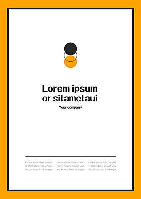 템플릿 표지 사람없음 검은색 주황색 원형 프레젠테이션 문서템플릿 서식 문서 제안서 겹침 이미지템플릿 AI파일 도형 컬러 파일형식 벡터