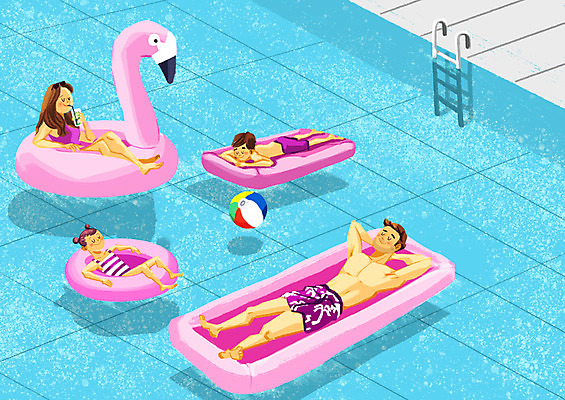 전신 PSD 여자 남자 음료 어린이 엎드리기 일러스트 가족 휴식 수영장 미소 사람 여러명 성인 여름휴가 바캉스 눕기 마시기 비치볼 즐거움 튜브 국내일러스트 감정 다수 컨셉 공 관계 모션 휴가 바캉스용품 표정 파일형식 여름_계절