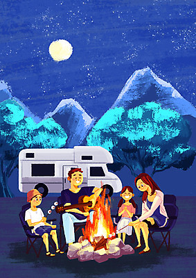 전신 PSD 여자 남자 어린이 일러스트 가족 자연 사람 앉기 여러명 성인 여름휴가 바캉스 달 기타 야간 숲 모닥불 즐거움 캠핑카 마시멜로우 야외의자 국내일러스트 자연요소 감정 다수 의자 관계 모션 자동차 불 현악기 휴가 디저트 생태계 파일형식 여름_계절