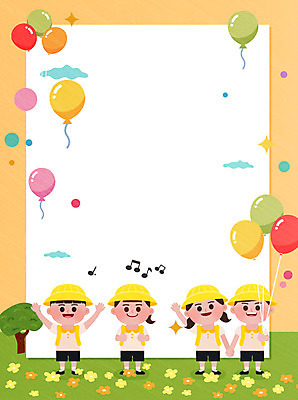 나무 여자 남자 어린이 꽃밭 음표 일러스트 상상 하늘 프레임 여러명 유치원생 편지지 풍선 상상력 국내일러스트 AI파일 식물 기호 꽃 음악 다수 사람 편지 파일형식 벡터