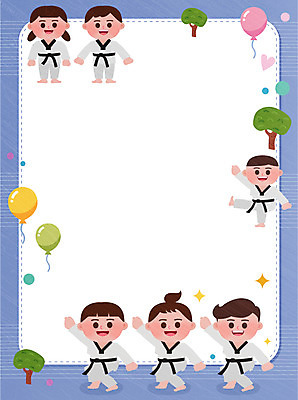 나무 여자 남자 어린이 일러스트 상상 프레임 여러명 하트 편지지 태권도 태권도복 풍선 상상력 국내일러스트 AI파일 모양 식물 다수 도복 사람 격투기 편지 파일형식 벡터