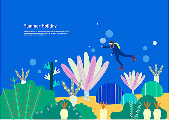 전신 남자 일러스트 한명 사람 성인 여름 여름휴가 바캉스 바닷속 수영 바위 물방울 스노클링 잠수 잠수복 스노클링용품 국내일러스트 AI파일 1 옷 계절 스포츠용품 휴가 수중 돌_바위 수상스포츠 파일형식 벡터 여름_계절