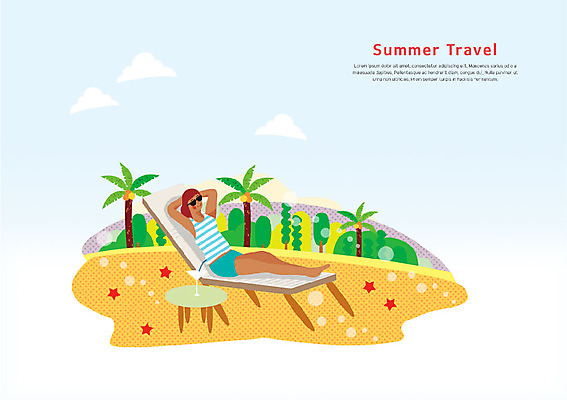 전신 PSD 구름 여자 여행 일러스트 탁자 불가사리 한명 미소 사람 앉기 성인 해변 여름 여름휴가 바캉스 선글라스 야자수 칵테일 숲 선베드 국내일러스트 자연요소 나무 1 계절 안경 바다 가구 의자 모션 휴가 극피동물 주류 표정 파일형식 여름_계절