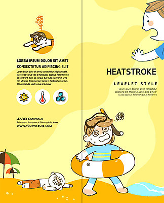 전신 PSD 템플릿 북디자인 출판디자인 여자 표지 남자 수영복 어린이 리플렛 바다 북커버 휴가 사람 팜플렛 여러명 상반신 성인 해변 여름 여름휴가 바캉스 태양 얼음 파라솔 온도계 체온계 튜브 기절 뜨거운물 어지러운 울상 일사병 이미지템플릿 자연요소 옷 계절 다수 질병 파일형식 여름_계절