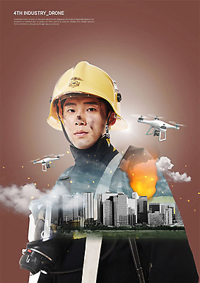 PSD 구름 편집이미지 응시 남자 불 한명 사람 빌딩 상반신 20대 성인 한국인 도시 안전모 소방관 드론 성인남자한명만 방호복 이미지편집 자연요소 1 시선 옷 동양인 청년 건물 헬멧 안전장비 구조원 소방 남자한명만 성인남자만 파일형식