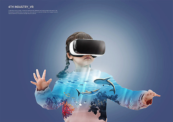 PSD 편집이미지 여자 물결 어린이 여러마리 팔벌리기 어류 한명 사람 손짓 상반신 바닷속 한국인 산호초 상어 가상현실 오큘러스 VR기기 이미지편집 1 다수 모션 동양인 수중 수중동물 기계 수중식물 파일형식