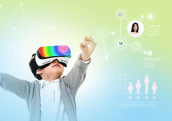 PSD 편집이미지 여자 교육 남자 어린이 전구 그래프 사람 손짓 상반신 성인 두명 책 30대 연필 교사 한국인 에이플러스 가상현실 오큘러스 VR기기 이미지편집 직업 모션 학용품 동양인 장년 필기구 기계 점수 파일형식