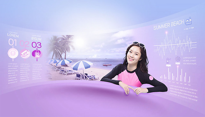 PSD 편집이미지 응시 여자 바다 그래프 한명 미소 사람 상반신 20대 성인 해변 여름 야자수 한국인 파라솔 선베드 의료성형뷰티 래쉬가드 가상현실 성인여자한명만 VR기기 이미지편집 나무 1 시선 계절 수영복 의자 표정 동양인 청년 기계 여자한명만 성인여자만 파일형식