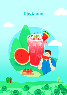 PSD 나무 구름 남자 일러스트 하늘 여름음식 수박 한명 사람 초원 상반신 성인 여름 먹기 수박밭 수박조각 수박주스 제철음식 제철과일 국내일러스트 자연요소 식물 1 계절 음식 조각 밭 과일 모션 과일주스 제철 파일형식 여름_계절