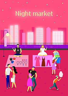 전신 PSD 커플 옷 여자 남자 별 어린이 가로등 일러스트 난간 사람 여러명 성인 쇼핑 강 판매 시장 야간 구경 돗자리 솜사탕 야시장 국내일러스트 자연요소 공공시설 다수 관계 디저트 파일형식