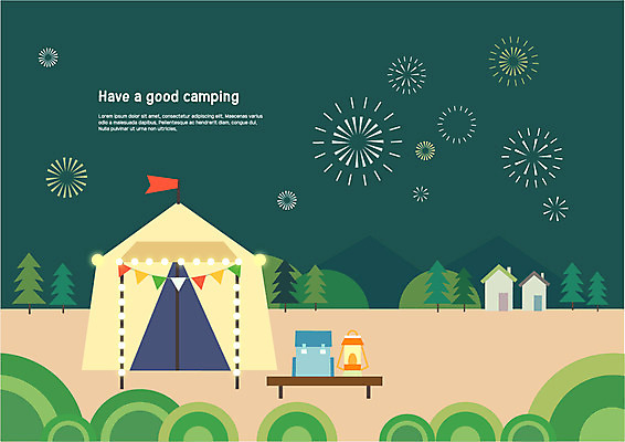 나무 일러스트 배낭 밤하늘 폭죽 텐트 사람없음 캠핑 랜턴 캠핑장 펜션 국내일러스트 AI파일 식물 가방 하늘 숙소 레저 조명 캠핑도구 야간 파일형식 벡터