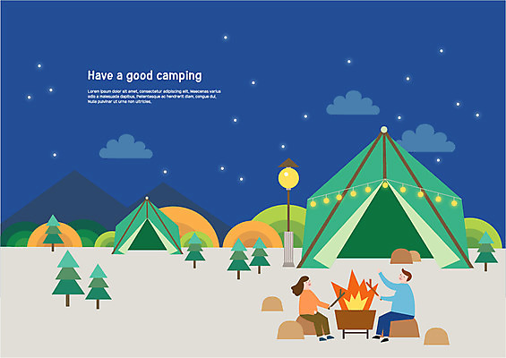전신 나무 커플 여자 남자 별 일러스트 밤하늘 텐트 사람 앉기 성인 두명 캠핑 바위 나뭇가지 등불 야간 모닥불 캠핑장 즐거움 국내일러스트 AI파일 자연요소 식물 감정 관계 모션 하늘 불 레저 조명 캠핑도구 돌_바위 파일형식 벡터