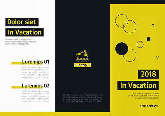 템플릿 표지디자인 북디자인 출판디자인 표지 리플렛 파도 여행 북커버 3단접지 방학 팜플렛 사람없음 여름휴가 바캉스 노란색 검은색 여러개 원형 선박 이미지템플릿 AI파일 도형 바다 컬러 다수 수상교통 휴가 파일형식 벡터 여름_계절