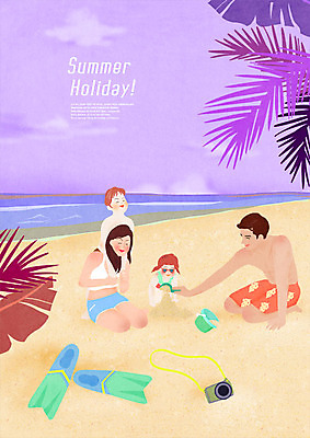 전신 PSD 구름 여자 남자 수영복 어린이 바다 일러스트 하늘 미소 사람 여러명 성인 해변 여름 여름휴가 바캉스 모래사장 카메라 양동이 오리발 즐거움 업기 모래놀이 열대잎 국내일러스트 자연요소 옷 계절 감정 모래 다수 잎 모션 놀이 휴가 표정 전자제품 파일형식 여름_계절