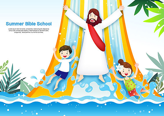 전신 여자 남자 수영복 기독교 어린이 일러스트 물놀이 팔벌리기 나뭇잎 여름방학 서기 웃음 사람 상반신 세명 여름 손들기 예수 미끄러짐 즐거움 물보라 여름성경학교 슬라이드 열대잎 워터파크 국내일러스트 AI파일 옷 계절 감정 종교 잎 모션 놀이 방학 수영장 표정 물 신_종교 성경학교 파일형식 벡터 여름_계절