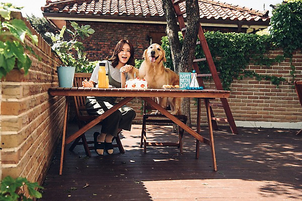 포토 JPG 주간 전신 한마리 여자 한명 미소 사람 앉기 20대 성인 야외 앞모습 반려동물 손잡기 한국인 생일파티 골든리트리버 강아지 생일케이크 반려 성인여자한명만 펫팸족 국내포토 자연요소 동물 1 뷰포인트 모션 표정 동양인 청년 케이크 생일 개 리트리버 신조어 여자한명만 성인여자만 파일형식