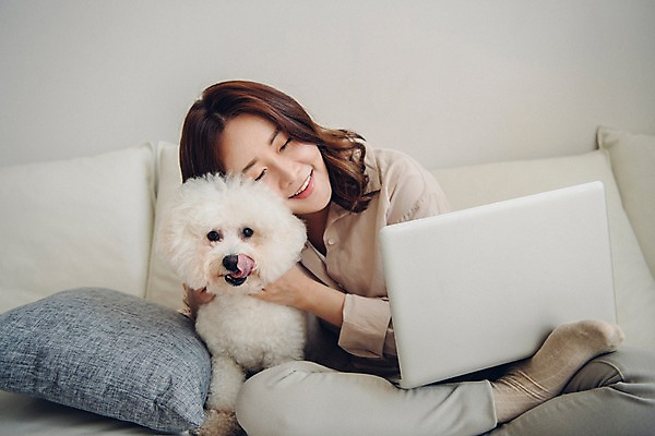 포토 JPG 전신 한마리 여자 반려견 쿠션 거실 안기 휴식 실내 한명 미소 사람 앉기 20대 성인 앞모습 노트북 공휴일 반려동물 소파 기댐 다정 한국인 개 반려 성인여자한명만 비숑프리제 펫팸족 국내포토 동물 1 기념일 뷰포인트 컨셉 의자 포유류 모션 표정 동양인 청년 내부 전자제품 신조어 여자한명만 성인여자만 파일형식 가구 인종 이벤트 여자만 성인만 유행어 생활용품 유행 오브젝트