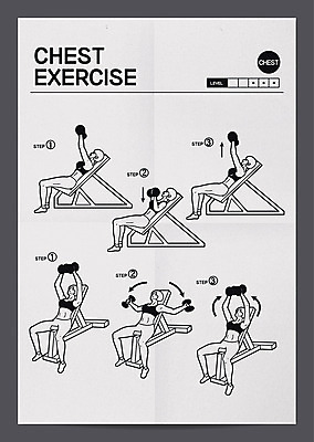 전신 여자 포스터 일러스트 들기 앉기 여러명 성인 운동 헬스 아령 웨이트트레이닝 가슴운동 방법 매뉴얼 덤벨플라이 인클라인덤벨프레스 국내일러스트 AI파일 다수 모션 건강 사람 벤치프레스 파일형식 벡터