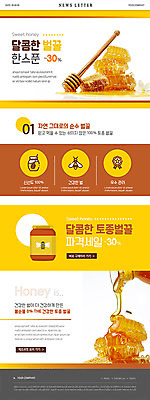PSD 템플릿 한마리 ZIP 웹템플릿 사람없음 세트 세일 순수 꿀 뉴스레터 벌교 벌꿀 토종꿀 이미지템플릿 1 컨셉 전라남도 파일형식