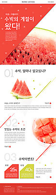 PSD 템플릿 ZIP 웹템플릿 과일 여름음식 수박 이벤트 사람없음 빨간색 여름 세트 세일 뉴스레터 제철음식 제철과일 이미지템플릿 계절 음식 컬러 제철 파일형식 여름_계절