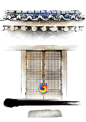 PSD 한국전통 전통문화 일러스트 캘리그라피 붓터치 사람없음 부채 태극 번짐 전통문 전통문살 기와담장 국내일러스트 전통 문양 문화 한국 기와 담장 문 문살 파일형식 효과